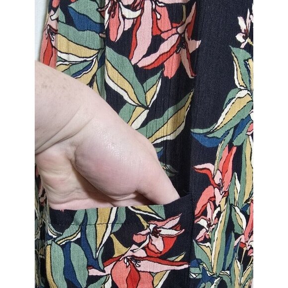 Billabong Mini Sundress XS Floral Coastal Pockets Boho Tropical Bloomcore Flowy - Picture 16 of 16